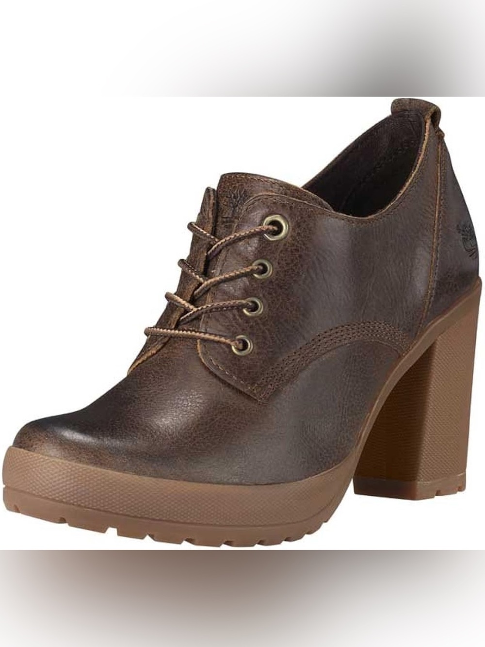 Timberland Camdale Oxford Distressed Leather Ankle Boots Heeled Booties SZ 7 EUC